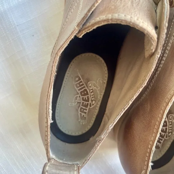 Freebird Two-Tone Brown Leather Flats MABEL size 7 - Picture 8 of 12